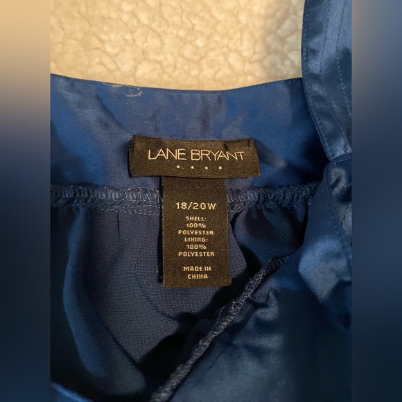 Lane Bryant Blue Ruffled Blouse - Picture 3 of 4